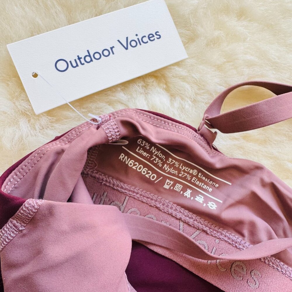 Outdoor Voices SuperForm™ Full Length Bodysuit Deep Taupe/Shiraz/Mocha - Picture 8 of 12
